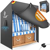 KESSER® Premium Strandkorb Schutzhülle mit Belüftungsöffnungen, Strandkorbhülle Wasserdicht,...