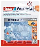 tesa Powerstrips DECO Haken SMALL - Klebehaken für Deko an Glas und Spiegel - bis zu 200 g...