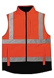 JUSTBRAND Softshell Warnweste, Arbeitsschutzkleidung, Neonorange oder Neongelb, Größen S-6XL (Neon...