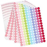 10 Farben 20mm Klebepunkte Bunt, Punkte Aufkleber 1400 Stück Markierungspunkte Runde Aufkleber...