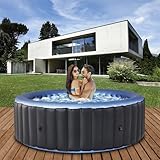 Miweba MSpa aufblasbarer Whirlpool Outdoor Bergen C-BE082 | Rund ⌀ 224.0 cm - 8 Personen Spa Pool...