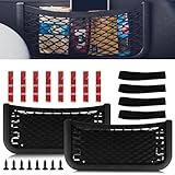 Netztasche Auto, 2 Stück Universal Aufbewahrungsnetz 26 x 12 cm Kofferraum Netztasche Gepäcknetz...