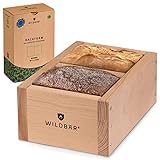 WILDBÄR® Premium Backrahmen Holz für selbstgemachtes Brot - hochwertige Doppel-Brotbackform für...