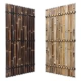 DE-COmmerce Sichtschutz aus Bambus Zaun Gartensichtschutz Zaunelement XXL SLIM Nigra (BxH) 90 cm x...