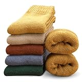 MOSOTECH Thermosocken Damen Socken 5 Paar Warme Dicke Wintersocken Wollsocken Wandersocken für...