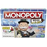 Hasbro Monopoly Reise um die Welt, Brettspiel für Kinder und Erwachsene, perfekt zum Mitnehmen und...