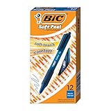 BIC 8373982-8373982 Kugelschreiber Blau Clip-on Retractable Ballpoint Pen 12 Stück(e) SoftFeel Clic...