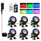 NATPOW Teichbeleuchtung LED Unterwasser, Unterwasserbeleuchtung RGB Unterwasser Teichlicht mit...