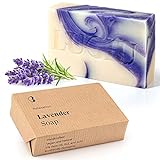 lubiu Lavendelseife Stück 100g - Bio Seife Lavendel Handgemachte - Duschseife Ohne Palmöl und...