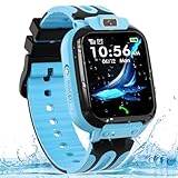 clleylise Kinder Smartwatch, Smartwatch Kinder mit GPS und Telefon Voice Chat, SOS IP68 Wasserdicht...