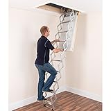 Alufix 10-tread Ziehharmonika Loft Leitern – Ideal für Tiny Dachboden Räume | einfach DIY...