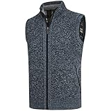 YOUTHUP Herren Weste Fleece Fütterung Winter Frühling Strickjacke Ärmellose Fleecejacke...