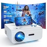 Beamer mit 5G WiFi und Bluetooth, 12000L Native 1080P HD Heimkino 4K Unterstützt Outdoor/Home für...