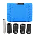 Felgenschloss Demontage Satz, Felgenschloss Knacker, Mutter Entferner 5-tlg. Twist Socket Set...