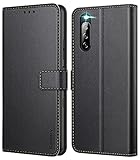 Ganbary Handyhülle für Sony Xperia 10 III Hülle, Premium Leder Tasche Flipcase [Kartenschlitzen]...