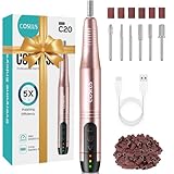 COSLUS Kabellos Tragbar Nagelfräser, 11 in 1 Profi Maniküre und Pediküreset, Nagelfeile für...