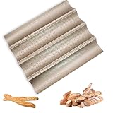 Cisolen Baguette Backblech für 4 Baguettes Backform Baguettes Brotbackformen Perforiert...