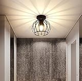 Goeco Deckenleuchte Vintage, Industrial Pendelleuchte Metall in Käfigform, Retro Deckenlampe E27...