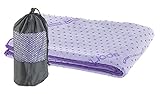 PEARL Sports Sporthandtuch mit Noppen: 2in1-Mikrofaser-Yoga-Handtuch & Auflage, saugfähig,...