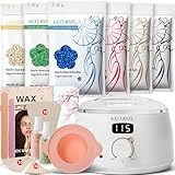 KOTAMU Waxing Set Professionelles, Digitaler Wachswärmer zur Heisswachs Haarentfernung, 600g Waxing...