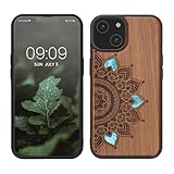 kwmobile Hülle kompatibel mit Apple iPhone 14 Hülle - Holz Case - Handy Cover - TPU Handyhülle in...