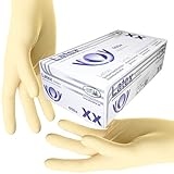 SFM ® BIOLIMES Latex : XS, S, M, L, XL weiß gepudert glatt Einweghandschuhe Einmalhandschuhe...