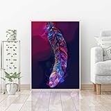 Diamond Painting Erwachsene Feder, DIY Diamond Painting Blume Bastelset, Vollbohrer Diamant Malerei...