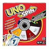 Mattel Games UNO Spin Kartenspiel für Kinder, Erwachsene und Spieleabende mit der Familie,...