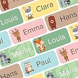 Namensaufkleber für Kinder (120 Stück) - Kleidung, Gegenstände & Schule/Kita - Namensschilder...