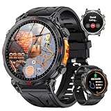 Rmana GPS Smartwatch Herren,2025 Militär Smartwatch Sportuhr mit Telefoniefunktion, 1.6 Zoll AMOLED...