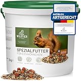 wildtier liebe Eichhörnchenfutter 2kg für Eichhörnchen & Streifenhörnchen I Ganzjahres-Futter...