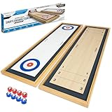 GoSports Unisex, Teenager Shuffleboard Spielsets SHFL-01, weiß, Einheitsgröße