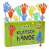 Magicat 12 x Klatschhand für Kinder Set, klebrige Glibberhände | Ideal als Mitgebsel...