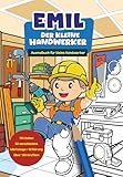 Emil der kleine Handwerker: Ausmalbuch für kleine Handwerker ab 3 Jahren 50 Werkzeugen zum Ausmalen...