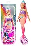 Barbie Dreamtopia Rainbow Magic Mermaid, mit rosa Haaren und blau-grüner Krone, detaillierte...