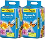 Floragard Blumenerde leicht 2x25 L - Universalerde für Zimmerpflanzen, Balkon- und Kübelpflanzen -...