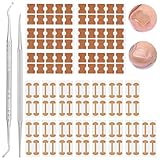 BUTBU Eingewachsene Zehennägel Set, Mit 2 Typen Zehennagel Korrektur Patch, Nagelspange Fußnägel...