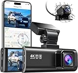 REDTIGER F7N 4K Dashcam mit WiFi GPS Front 4K/2.5K und Hinten 1080P Dual Dash Kamera, 3.18' Display...