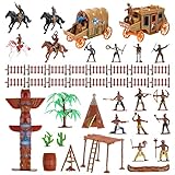 STOBOK Indianer Figuren Modelle: Wilde West Cowboys Figure Playset Set Miniatur Historische Indianer...