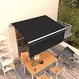 Festnight Elektrische Markise 3x2,5 m Gelenkarmmarkise 250 Breit Automatisch Sonnenmarkise Terrasse...
