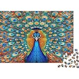 Pfau Puzzle 1000 Teile,Puzzle Für Erwachsene, Impossible Puzzle,Puzzle Farbenfrohes...