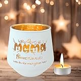 virkwuy Muttertagsgeschenk Windlicht, Geschenk Mama Glas, Muttertag Windlicht, Geeignet für den...