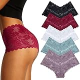 FINETOO 5er Pack Unterhosen Damen Spitze Sexy Unterwäsche für Frau Weiche und Bequem Slip...