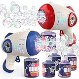 EagleStone 2er-Pack automatische Seifenblasenpistole mit 8 Düsen und LED-Licht,...