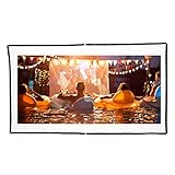ZHCHAO Projektor-Bildschirm, 60 Zoll (16 cm, 70 Zoll), 84 Zoll, tragbar, 16: 9, Weiß, Diagonale,...