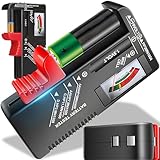 Retoo Batterietester Analog für Batterie, Akku AAA, AA, CR, Knopfzellenbatterie, 1.5V 3.7V 9V,...