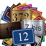 Schild Hausnummer - Hausnummer PVC - Gravierte Platte Zum Anpassen 15 x 10 cm - 21 Farben verfügbar