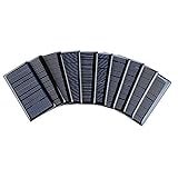 SUNYIMA 10 Stück 5V 60mA MINI Solarpanel Epoxy Solarpanel Polykristalline Solarzellen für...