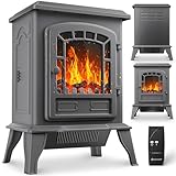KESSER® Elektrokamin mit Heizlüfter & Fernbedienung 2000W Elektro Kamin Elektrischer Heizung LED...