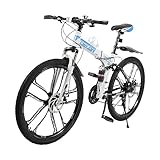 DENEST Mountainbike 26 Zoll Klapprad Erwachsene Fahrrad mit doppelten Stoßdämpfung Rahmen...